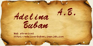 Adelina Buban vizit kartica